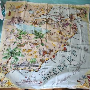 Brand New Burberry 100% silk scarf beach edition multicolor